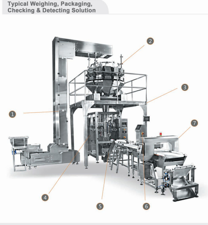 Мастерской креветки машины упаковки Weigher SS 304 вес 200g~1500g цели системы ледяной пакуя