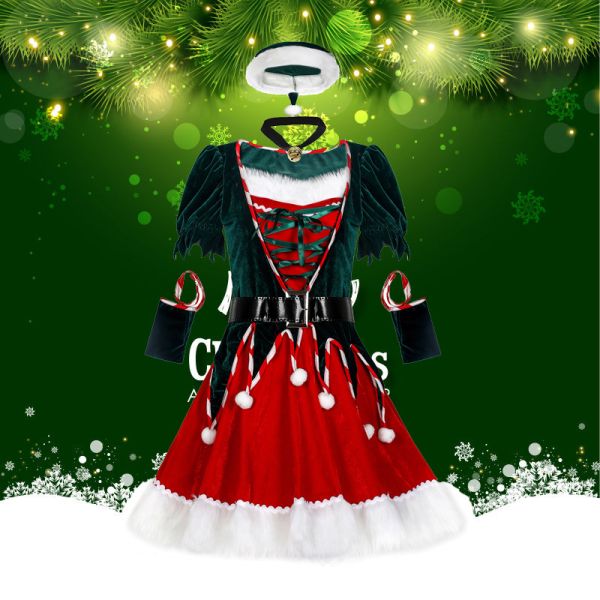 Женская праздничная вечеринка сценическое шоу платье и косплей для рождественского спектакля