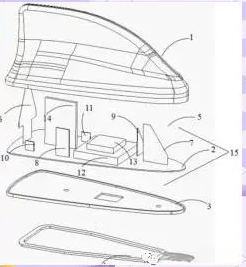 3-in-1 DAB AM FM GNSS Shark Fin Vehicle Car Antenna for Cars GPS WIFI LTE Antena Roof Mount for Radio Reception