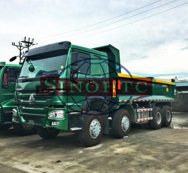 12 Wheelers 4 Axle Dump Truck , LHD RHD HOWO A7 Strengthened 8x4 Tipper Truck