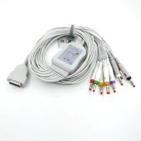 Compatible Nihon Kohden 10 Leads EKG Medical ECG Cable 4.0 Banana AHA For Patient Monitor Accessory