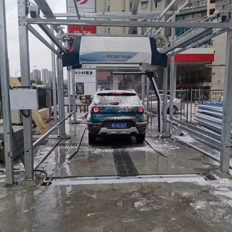 Qingdao Risense 360 Full Automatic Car Wash Equipment Touch Free Car Wash with air Dryer and lava Shampoo
