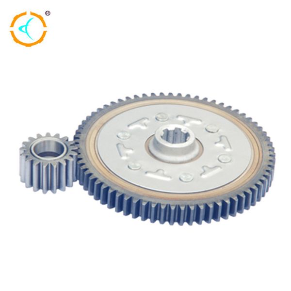 CNC Steel Silver Motorcycle Clutch Gear , Scooter Clutch Parts For 67T-17T