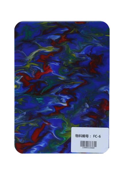 Sawed Drilled 4ft × 8ft Painting Oil Paint Pattern Acrylic Sheet