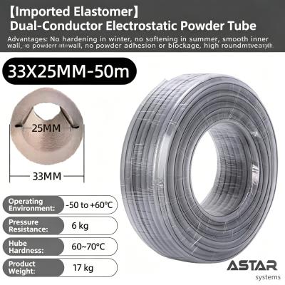 Elastomer Twin-Wire Electrostatic Powder Hose 33*25 16*11 15*10 16*11 18*12 MM for Powder Coating