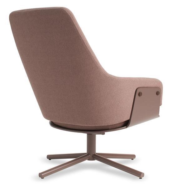 Blu Dot Lock Fiberglass Lounge Chair With With High Back And Surprising Mix Of Materials