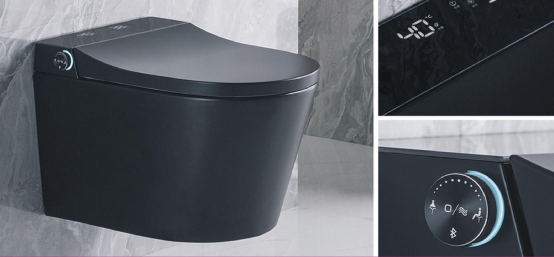 Siphonic Intelligent Toilet Ceramic Bowl Top Standing High Tech Modern Smart Toilet
