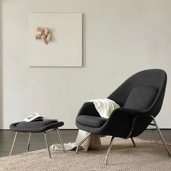 Cozy Haven Cashmere Stylish Fabric Armchair Lounge Luxury Sponge Inside