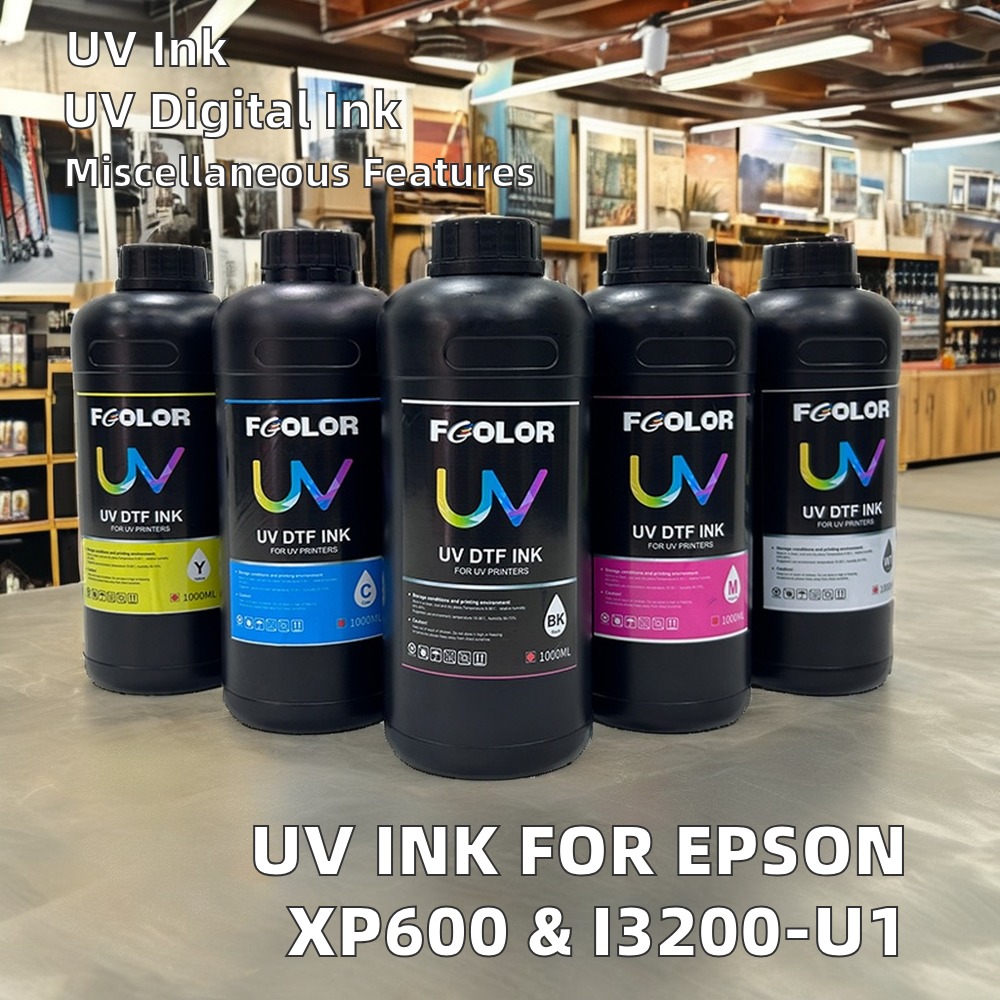 Premium UV DTF Ink for Epson I3200 XP600 I1600 TX800 Strong Adhesion, No Clogging, Vibrant Colors
