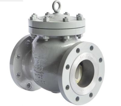 Válvula de verificação de balanço de flange de aço fundido para água e uso industrial