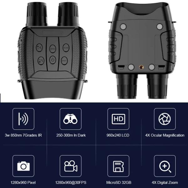 Hunter Forests Telescope Long-Range Digital Infrared Night Vision Binoculars Hunting Night Vision