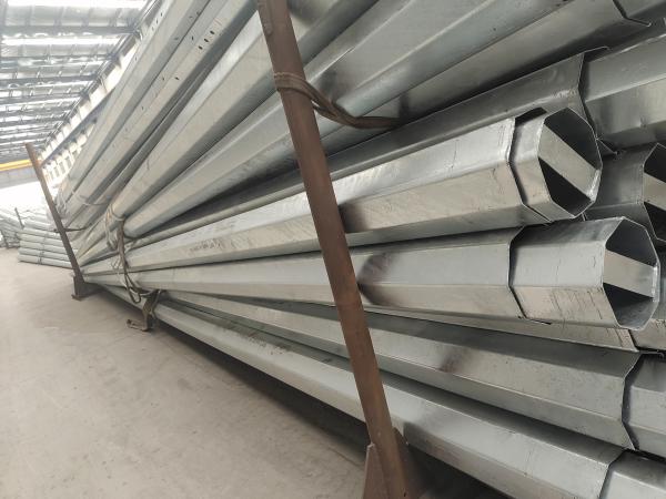 JHSP Galvanized Octagonal Electric Power Steel Poles For Optimal Strength