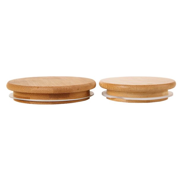 100% Natural Bamboo Lid for Glass Candle Jar Customized Design and Eco-friendly Materia