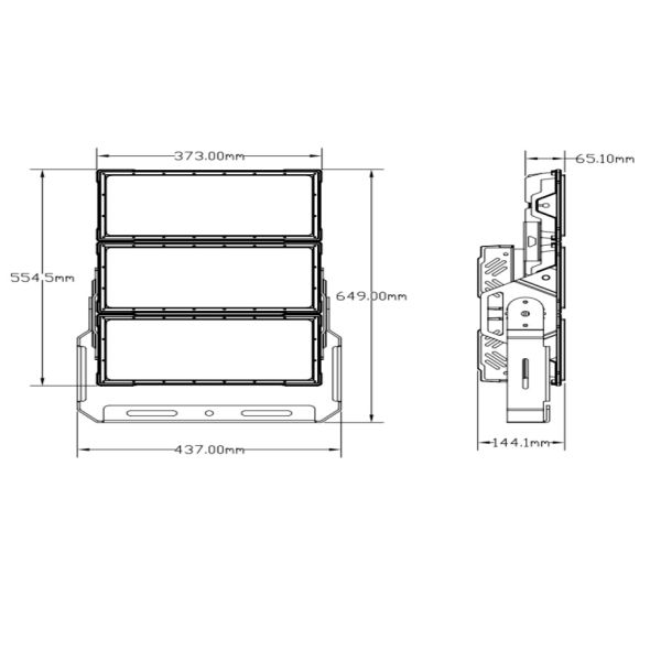 600w 90000lm Commercial Led Flood Lights High Efficiency Sosen Driver