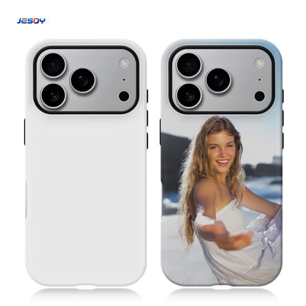 3Dコーティング 2 in 1 サブライメーションフィルム 電話ケース DIY iPhone 17用のカスタム・グローシー