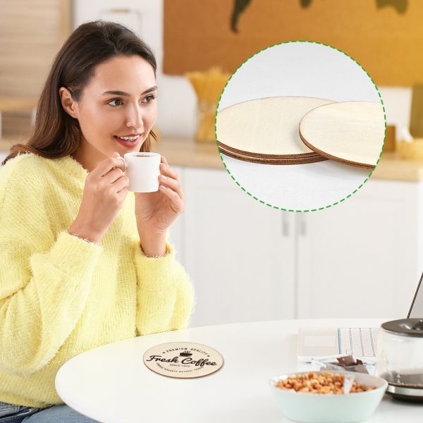 Camisetas de madera de sublimación redondas en blanco personalizadas para la impresión de transferencia de calor por sublimación