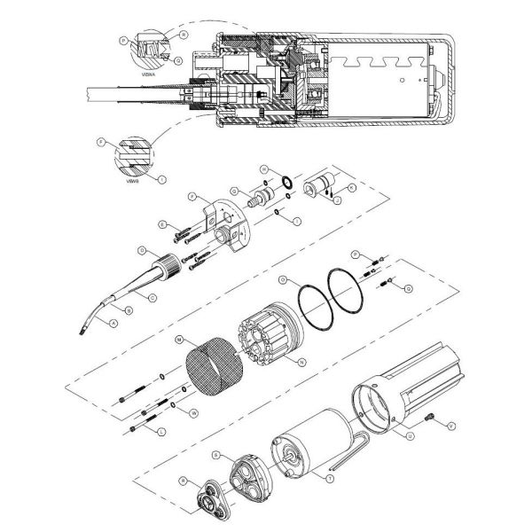 AQUAWING KSP Solar submersible water pump DC irrigation pump drainage deep well pump 6.5LPM