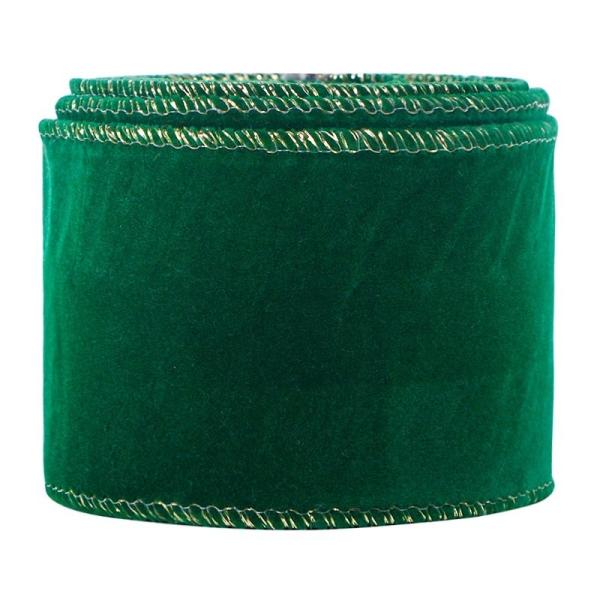 Lente de borda de veludo com fio impresso para revestimento de tecido artesanais vermelho-verde no arco de Natal
