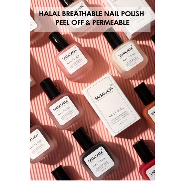 Polissage pour ongles à base d'eau de marque privée non toxique Perméable pour les enfants Peel off Respirant Halal Organique Respirant et Perméable