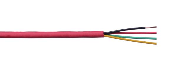 2C/18 AWG Red FPLR Security Shielded Fire Alarm Cable Unshielded Solid Bare Copper