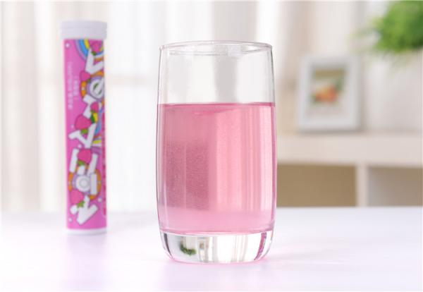 Gluten Free Vitamin C Effervescent Tablets Healthy Supplement Strawberry Flavor