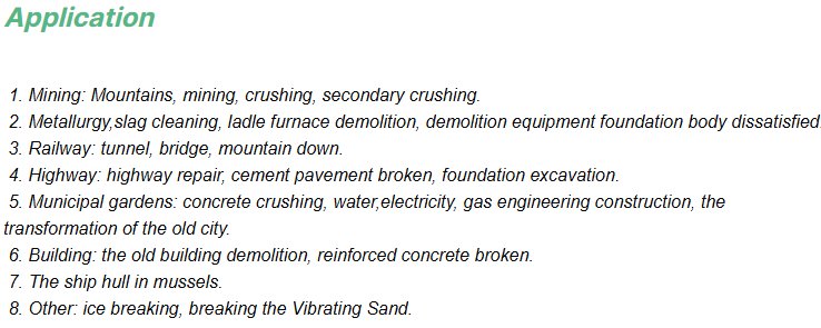 Détecteur hydraulique de roche détecteur de membrane marteau GHB230 pour 25-38 tonnes excavateur