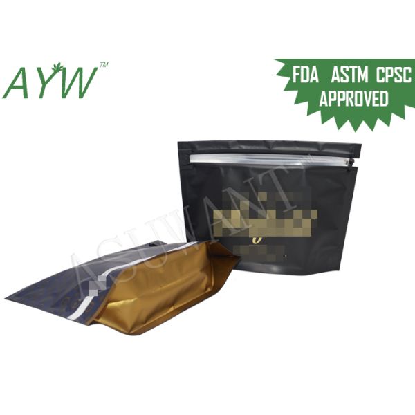 Sacs faits sur commande de tirette de preuve d'enfant d'impression de logo pour l'empaquetage médical d'utilisation d'industrie de Marjuana