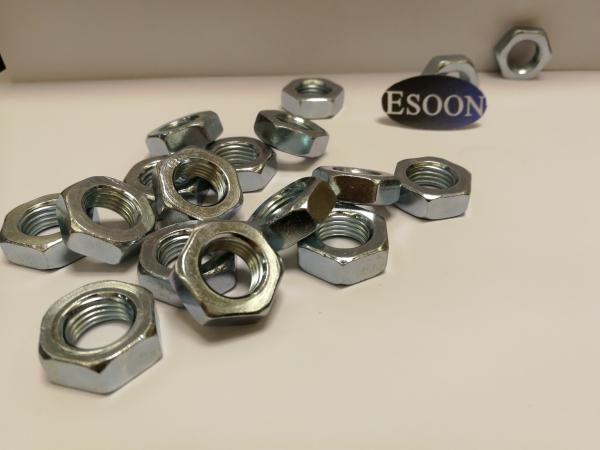 DIN936 Hexagon Jam Nuts,M12*1.25,Grade 8,Zinc Plating,Carbon steel,Metric, Hex Thin Nuts
