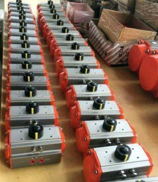 Dual Action 75mm Aluminum Alloy Rack and Pinion Pneumatic Actuator