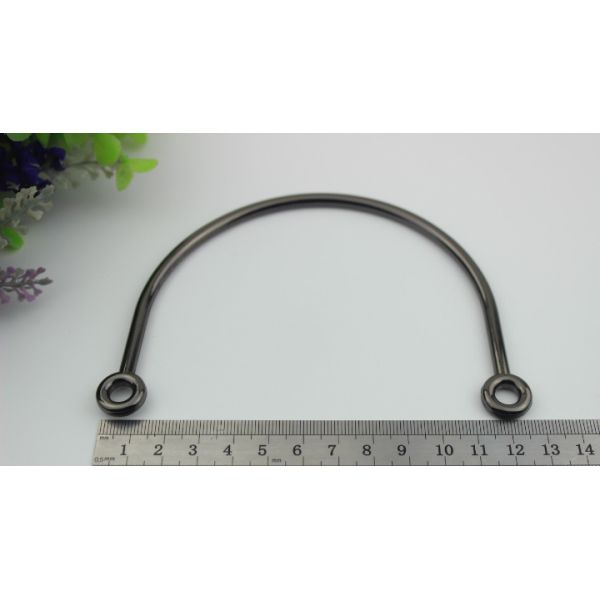 Women fashion top quality shoulder bag hardware light gold & gunmetal color 125 mm length bag handle metal accessories