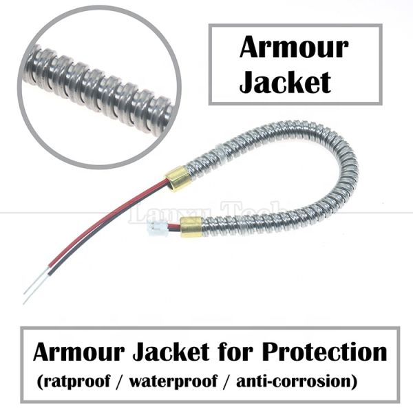 Topo de chaleco de acero inoxidable DC USB JST PH XH ensamblaje de arneses de alambre Cable blindado