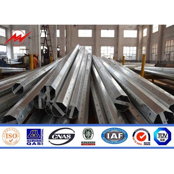 架空送電線のプロジェクトのための従来の標準的な電気鋼鉄電柱69KV