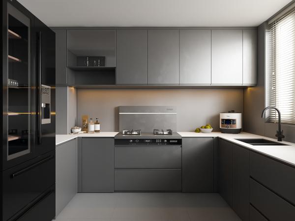 MC World Best High End Kitchen Cabinets / Top Rated Rta Kitchen Cabinets For Apartment Hotel