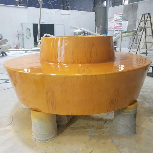 Conjunto de mobiliário exterior de resina de fibra de vidro cinza leve Conjunto de cadeiras de mesa de fibra de vidro