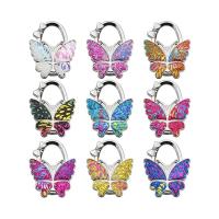 Personnalisez le porte-bagages Colorier Crochet de table papillon Logo personnalisé Crochet de sac à main portable
