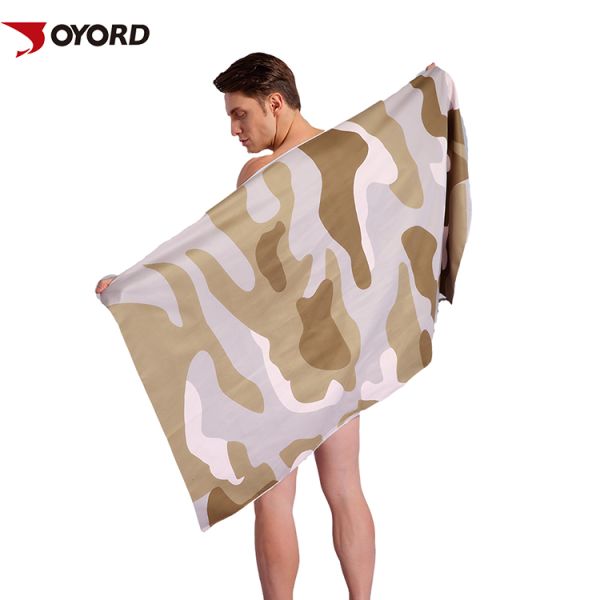 Polyester Personalised Sports Towel Innovative Design Chemical Free Unique Knit Weave