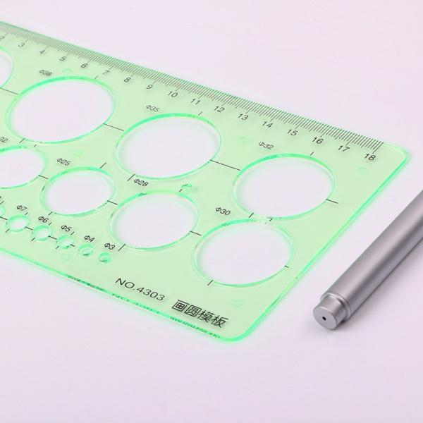 Regla de dibujo de círculos con múltiples plantillas Alta claridad PS Varios tamaños Herramienta de dibujo eficiente