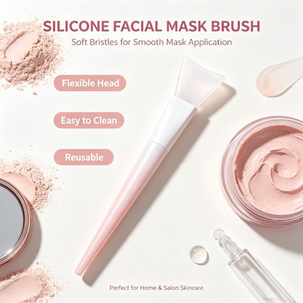 Soft Silicone Face Mask Applicator Brush Silicone Handle Skincare Cream Reusable Cosmetic Spatula Facial Mask Mixing Applying