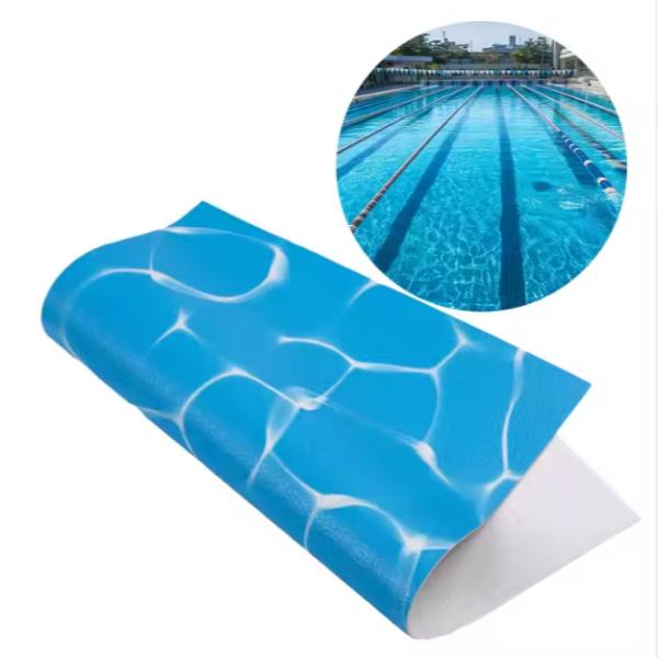 Lona de PVC de vinilo de 1000D con diseño personalizado, 2000gsm, 14m de ancho, 0,6 mm, 0,7 mm, 0,8 mm de espesor, enrollable para piscinas