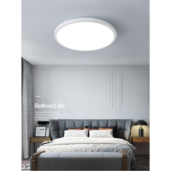 Plastic Cover Ultra Thin Ceiling Lamp for Surface Mounted Install Style application