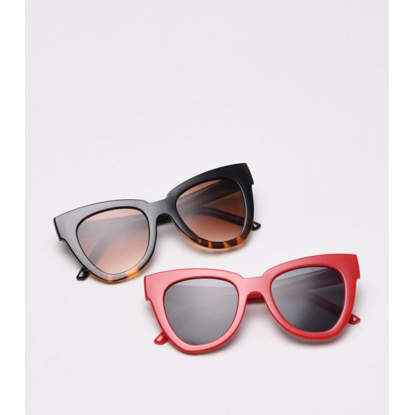 Trendy Fashion BSCI Women Cat Eye Sunglasses 147MM Leopard Frame