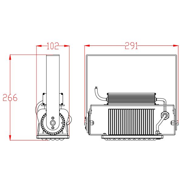100W Waterproof Outdoor LED Flood Lights , Warm White Led Garden Flood Lights