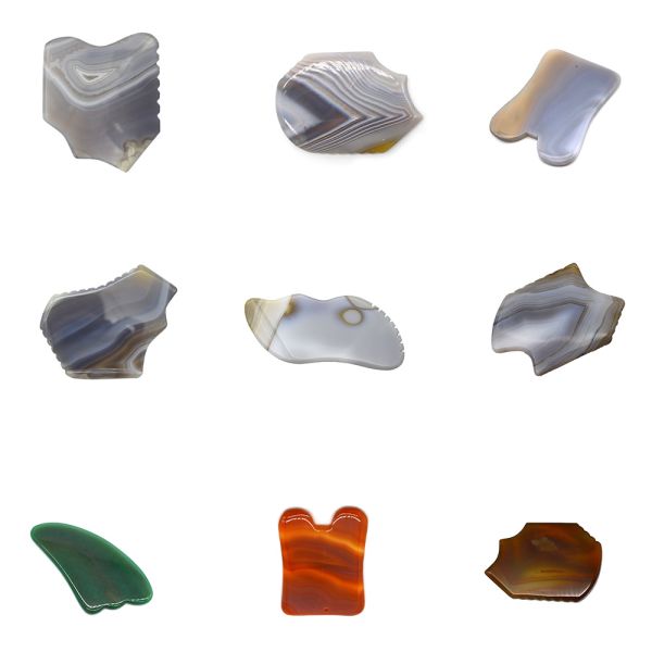 Heart Shape Bian Stone Jade Guasha Stone Gua Sha Tools with Timing Control Function and 78*54*5mm Measurement