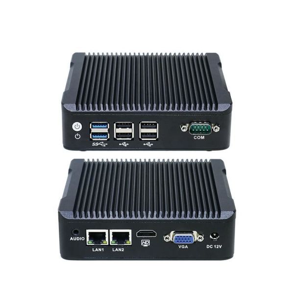 Nano-N3 Plus Industrial Mini PC with Quad Core J1900 Processor, 8GB RAM, and Fanless Design for Harsh Environments