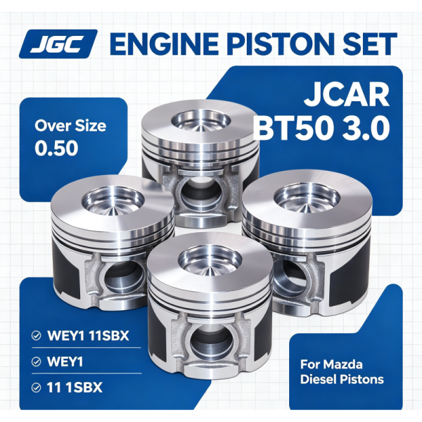 JCAR BT50 3.0 Over Size 0.50 WEY1 11SBX Assembly for Mazda Diesel Pistons Cylinder Kit Liner Liners Engine Piston Set