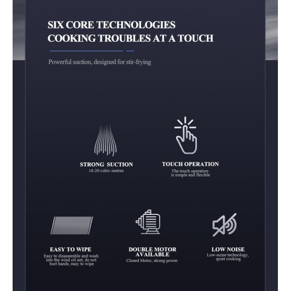 1200 Cfm Recirculating Side Suction Cooker Hood For Kitchen