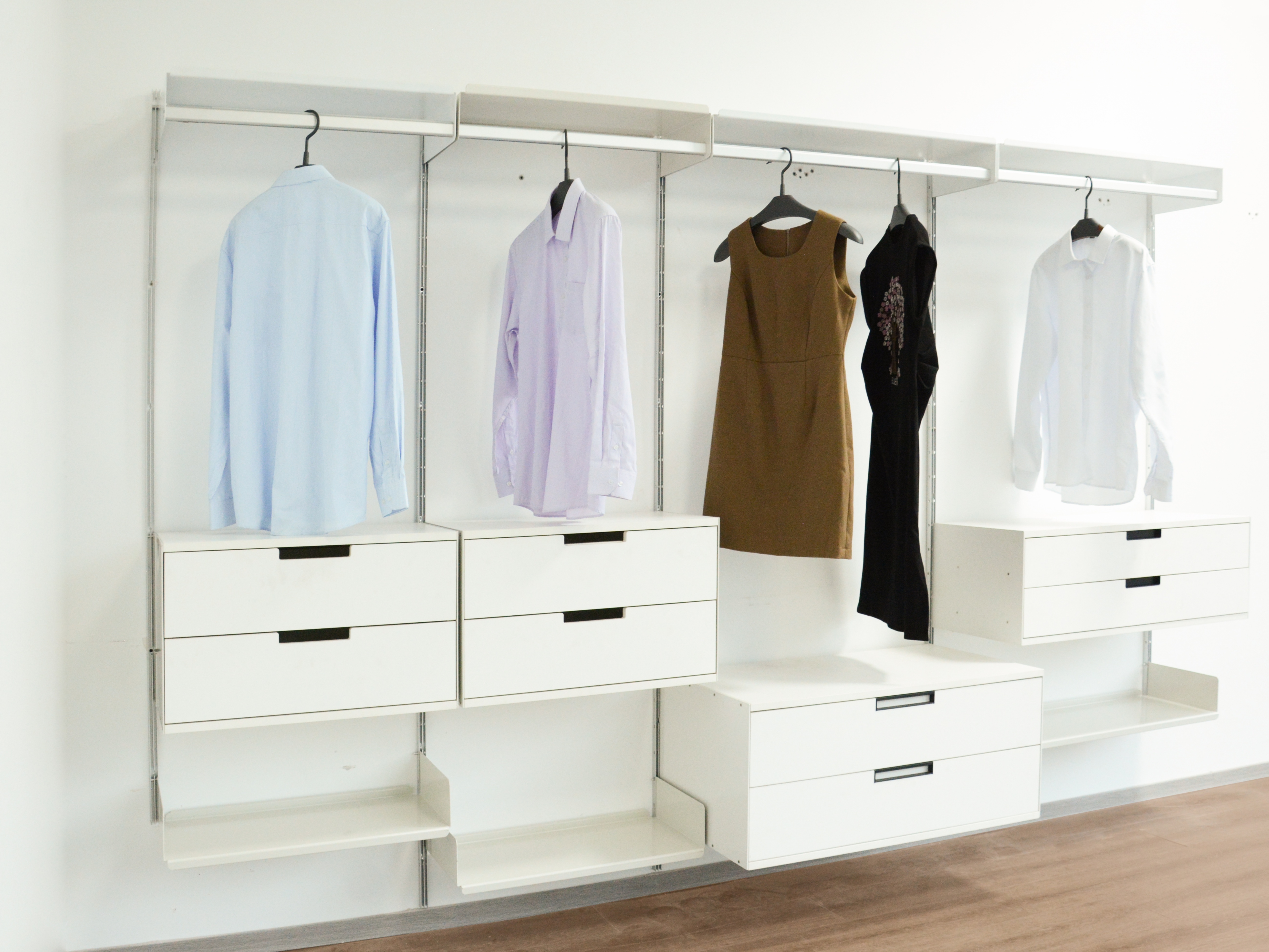 Flexible Detachable Metal Storage Rack Drawer Open Wardrobe for Assembling Clothes Racks Living Room