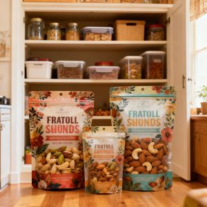Custom Order Matte Food Grade Plastic Bags Moistureproof Frosted Window Aluminum Composite Ziplock Packaging For Snacks Nut