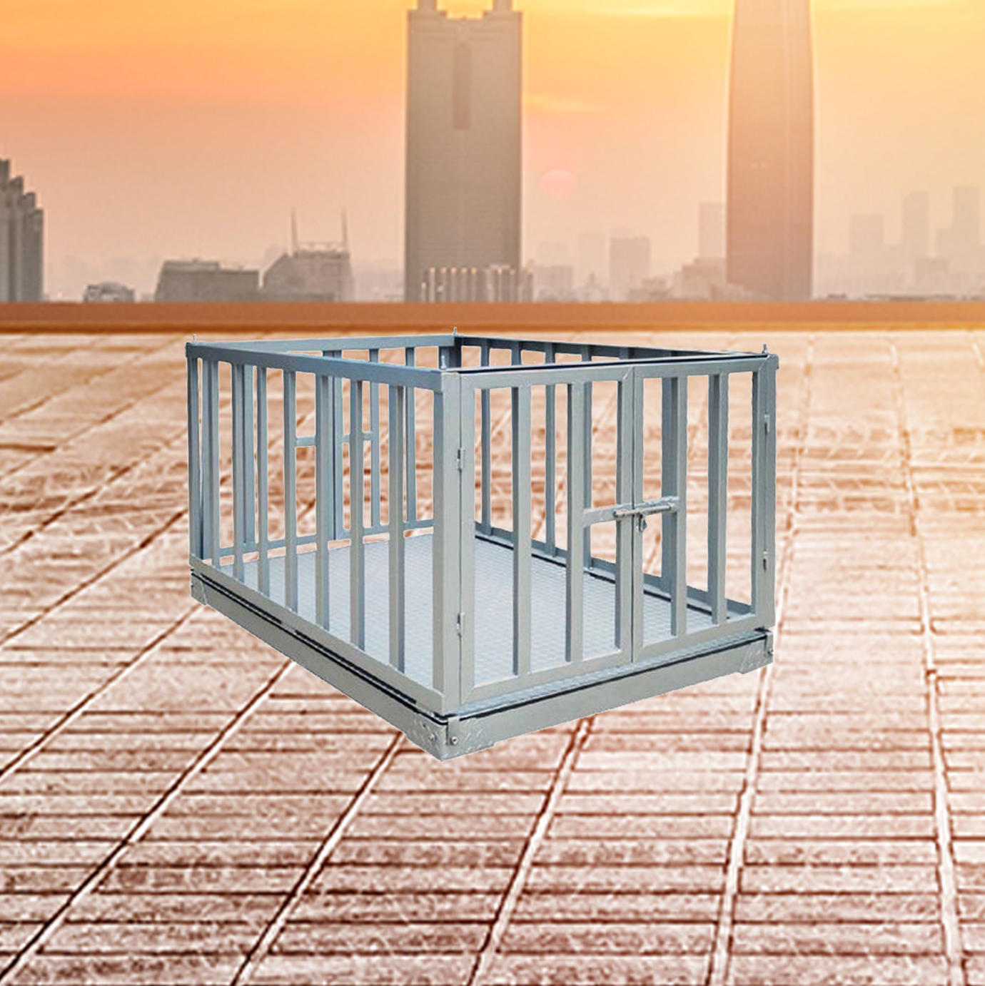 Báscula de piso de 2 toneladas con fuente de alimentación de 110v/220v para pesaje preciso en entornos industriales