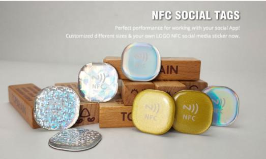 30mm Printed NFC RFID Hard Tag Epoxy For Mobile Phone